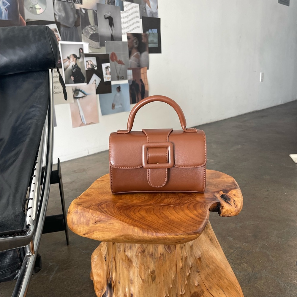 Sophisticated Brown Mini Bag with Classic Silhouette
